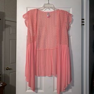 Lace Peach Cover Up